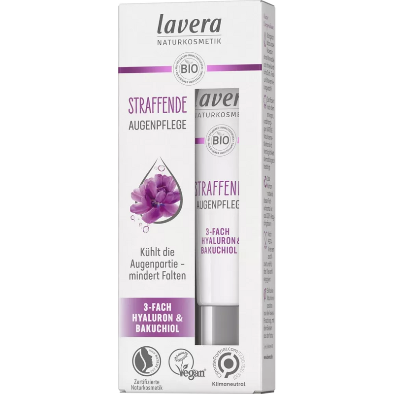 Lavera Oogcrème Verstevigende Drievoudige Hyaluron & Bakuchiol, 15 ml