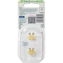 Sucette babylove nature en latex symétrique, jaune/blanc, taille 1, 0-6 mois, 2 pcs.