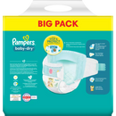 Couches Pampers Baby Dry taille 4 Maxi (9-14 kg), paquet en vrac, 70 pièces.