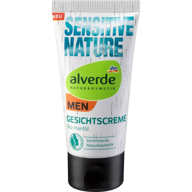 alverde MEN Gezichtscrème Sensitive Nature, 50 ml