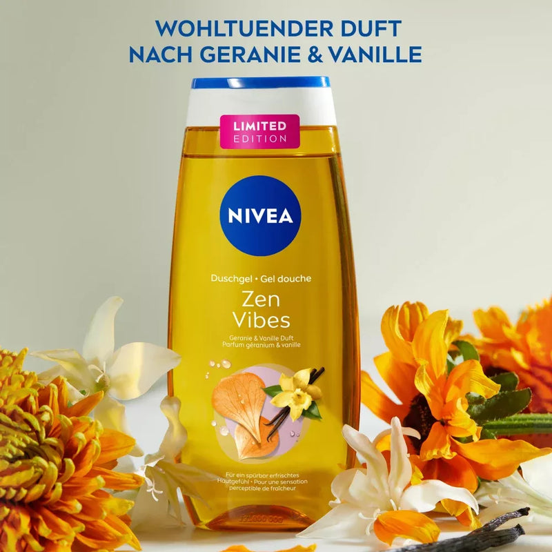 NIVEA Douchegel Zen Vibes met Geranium- & Vanillegeur, 250 ml