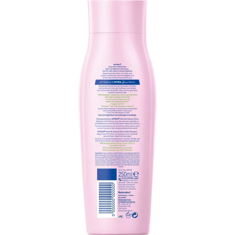 NIVEA Shampoo Haarmelk Natuurlijke Glans, 250 ml