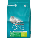 PURINA ONE Katten Droogvoer, binnen, rijk aan kalkoen en volkoren granen, 3 kg