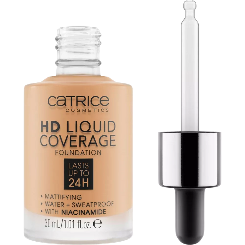 Catrice Foundation Liquid HD Coverage 034 Medium Beige, 30 ml