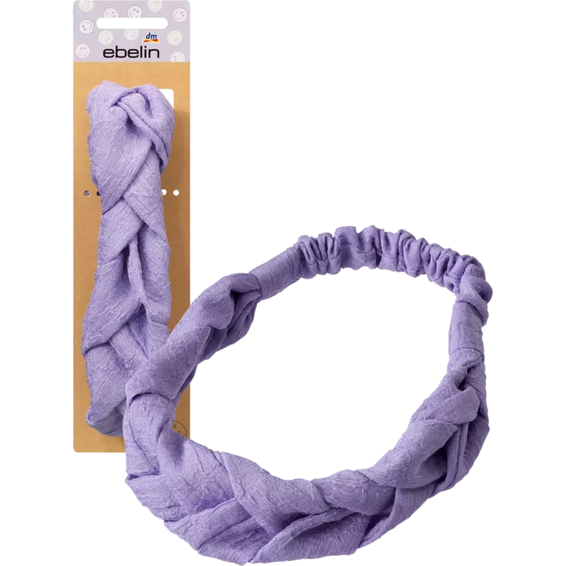 ebelin Haarband paars gevlochten, 1 stuk