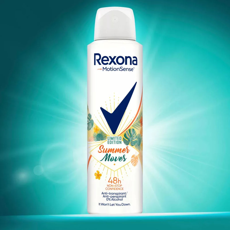 Rexona Summer Moves Antiperspirant Deodorant Spray, 150 ml
