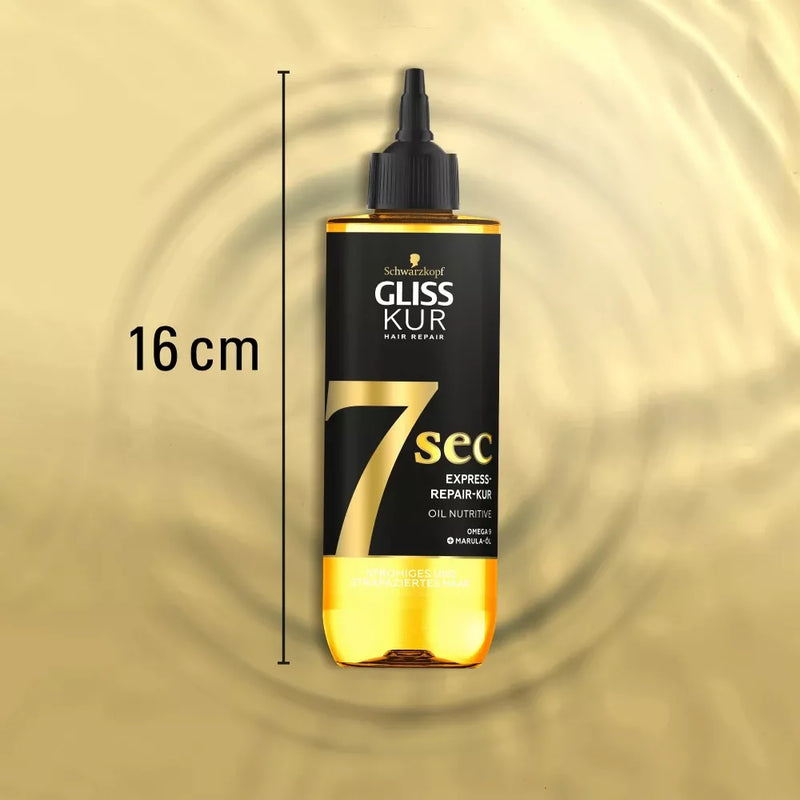 Schwarzkopf Gliss Kur Haarbehandeling Express Repair 7Sec Oil Nutritive, 200 ml