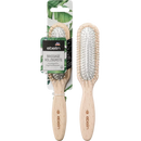 ebelin Brosse à cheveux naturels, brosse en bois naturel avec poils métalliques, 1 pièce.