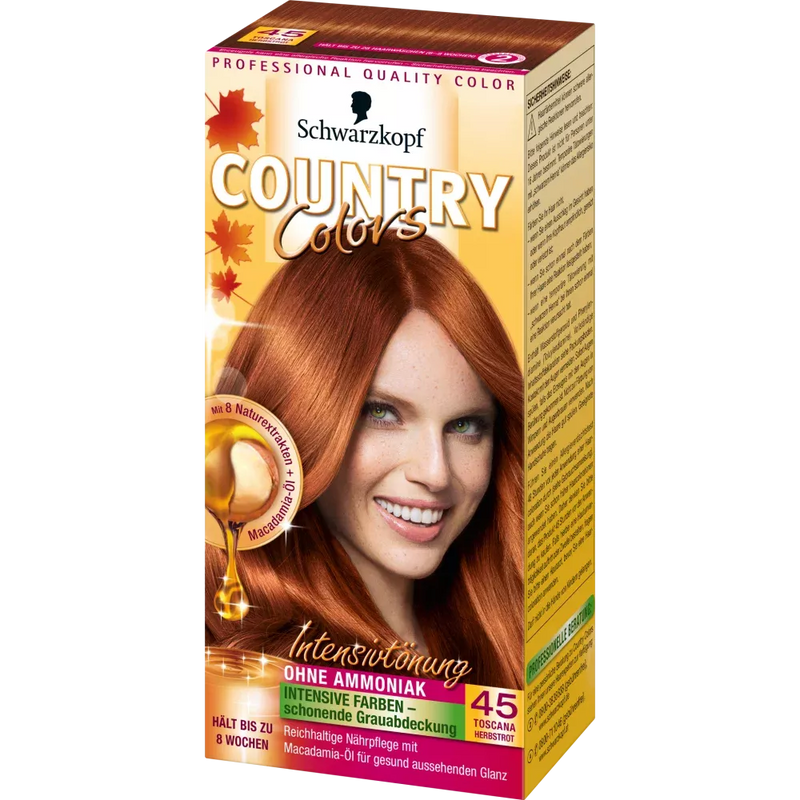 Schwarzkopf Country Colors Intensieve tint 45 Toscana herfstrood, 1 st.