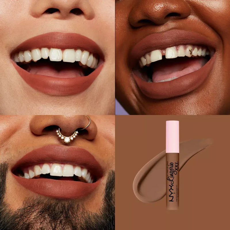 NYX PROFESSIONAL MAKEUP Lipgloss Lingerie XXL Matte 29 Hot Caramelo, 4 ml