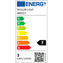 Bougie rétro LED Müller Light 25W E14 245lm, 1 pièce.