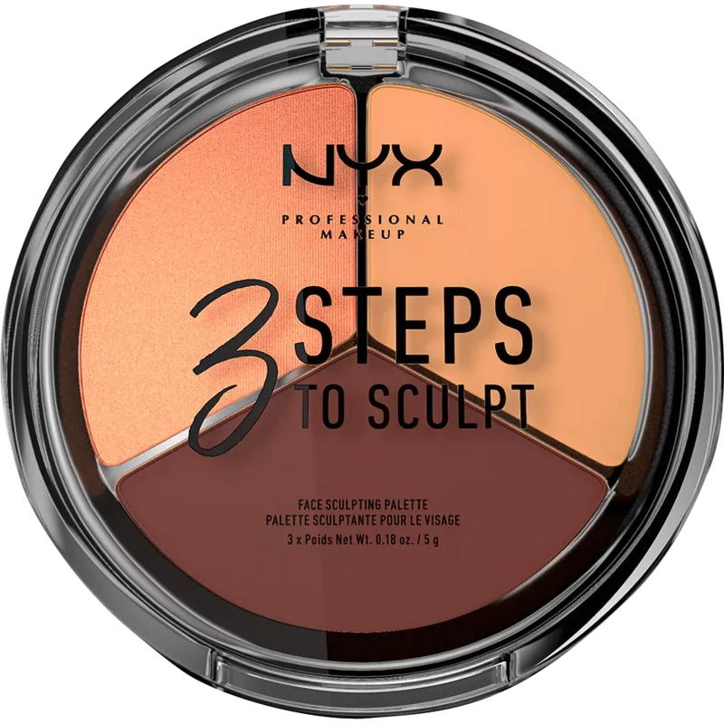 NYX PROFESSIONAL MAKEUP Contouring Powder 3 Steps To Sculpt Medium 03, 15 g