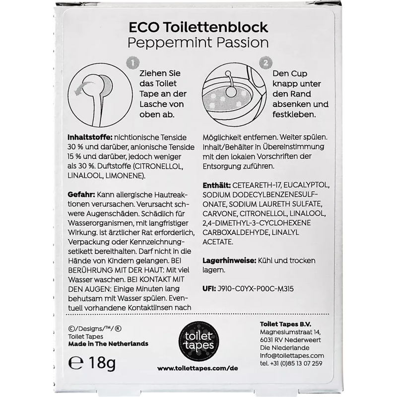 toilet tapes ECO Pepermunt Passie WC reiniger, 1 stuk