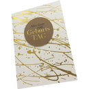 CACTUS Wenskaart verjaardag goudfolie embossing, 1 stuk