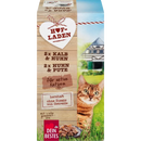 Dein Bestes Natvoer voor actieve katten, farm shop, kalfsvlees en kip & kip en kalkoen, multipack 4 x 85 g, 340 g