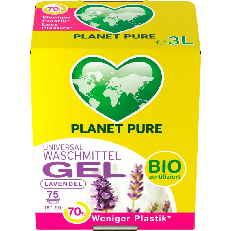 Planet Pure Wasmiddel Gel Bag in Box Lavendel, 75 Wl
