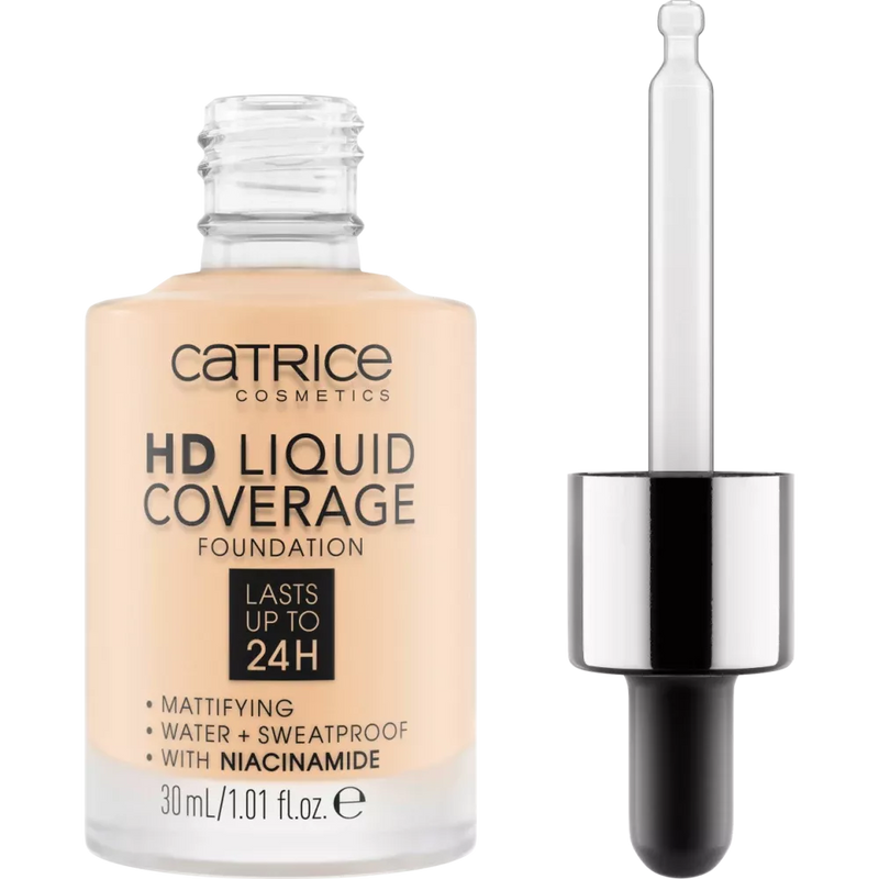 Catrice Make-up HD Liquid Coverage Foundation Porcelain Beige 002, 30 ml