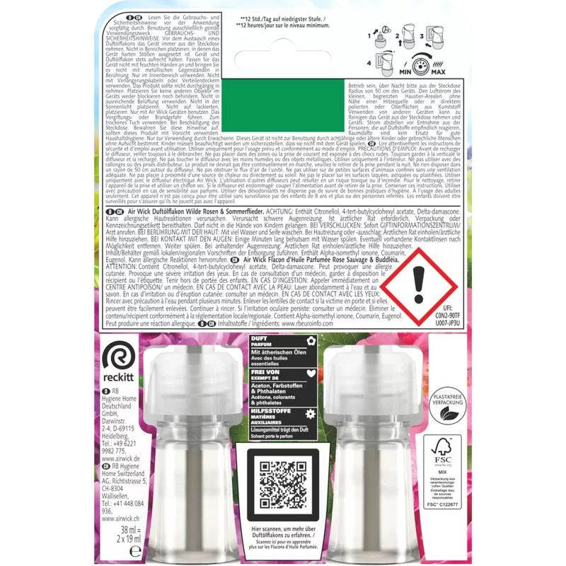 AirWick Navulling Duo Pioenroos & Lotusbloesem (2 stuks), 38 ml