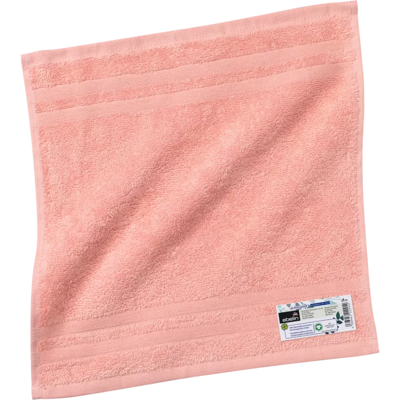 ebelin Badstof handdoek roze 100% biologisch katoen GOTS gecertificeerd, 1 stuk