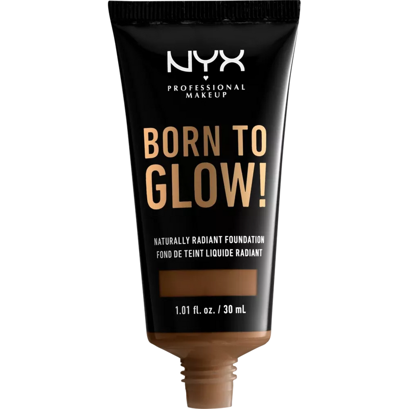 NYX PROFESSIONAL MAKEUP Foundation Born To Glow Naturally Radiant Mocha 19, 30 ml