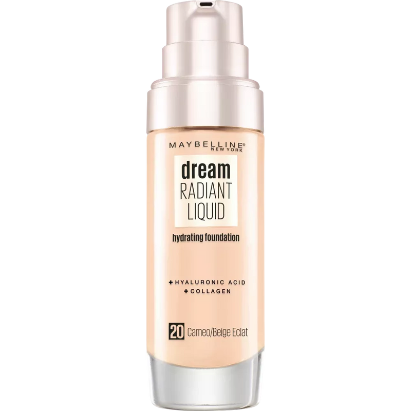 Maybelline New York Foundation Dream Radiant Liquid 20 Cameo, 30 ml