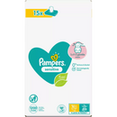 Lingettes humides Pampers Sensitive (15 x 80 pièces), paquet économique, 1 200 pièces