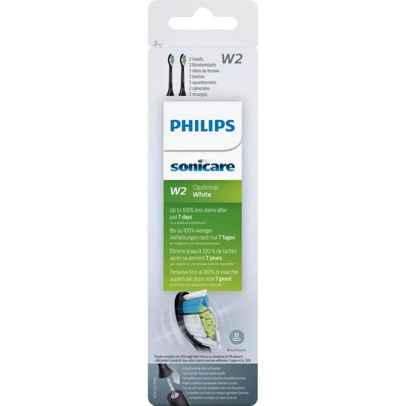 Philips Opzetborstels optimaal zwart, 2 stuks