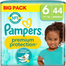 Couches Pampers Premium Protection Taille 6 Extra Large (13 kg et plus), paquet en vrac, 44 pièces.