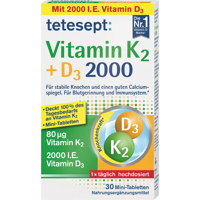tetesept Vitamine K + D3 Mini-tabletten 30st, 9,2 g