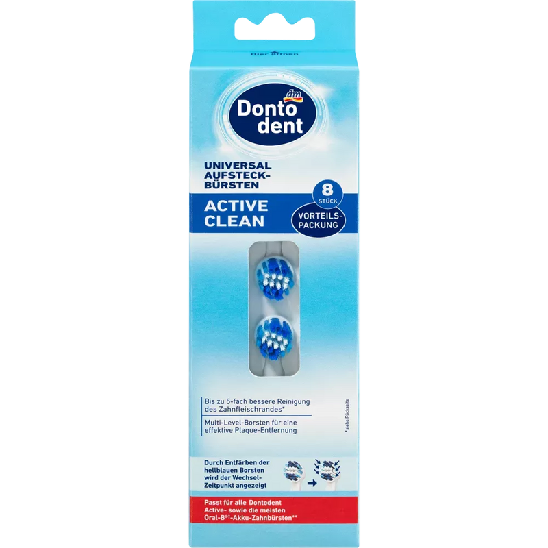 Dontodent Active Clean borstels, 8 stuks