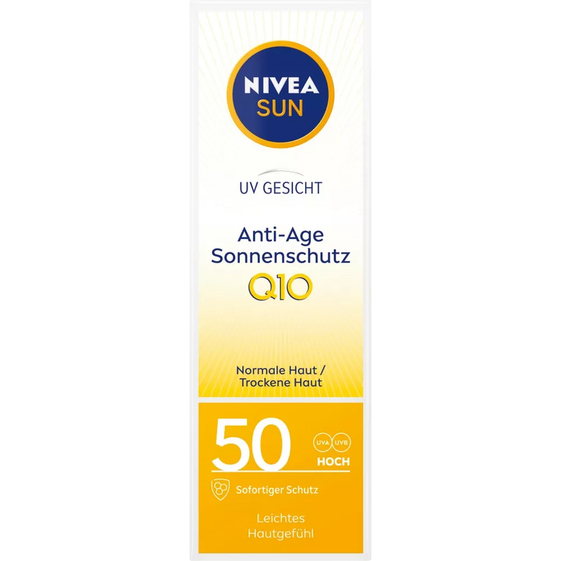NIVEA SUN Zonnecrème Gezicht, Anti-Age, SPF50, 50 ml