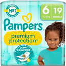 Couches Pampers Premium Protection Taille 6 Extra Large (13-18 kg), 19 pièces.