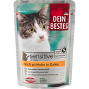 Dein Bestes Natvoer voor katten, Sensitive, rijk aan kip in gelei, 100 g