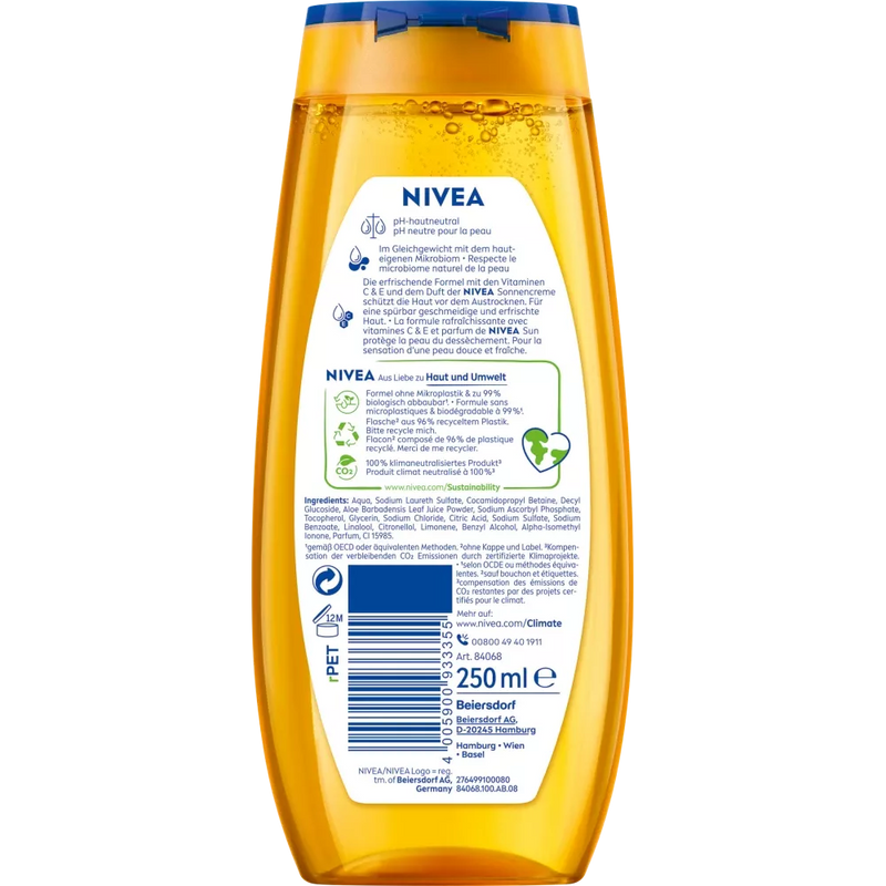 NIVEA Douchegel Love Sunshine, 250 ml