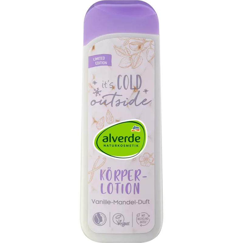 alverde NATURKOSMETIK Body lotion it's cold outside met vanille-amandelgeur, 250 ml