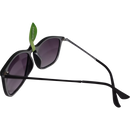 Lunettes de soleil SUNDANCE avec monture noire recyclée et teinte violette, 1 pièce