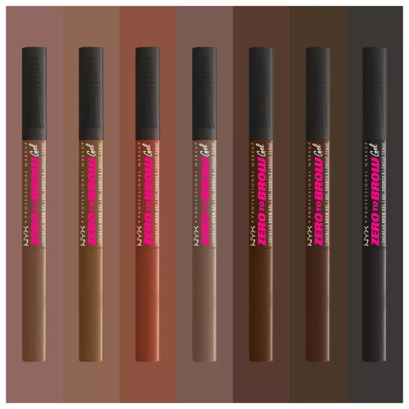 NYX PROFESSIONAL MAKEUP Gel Sourcils Zero To Brow 08 Noir, 2,3 g