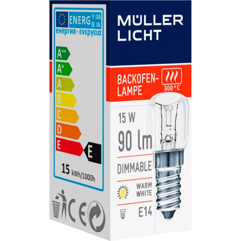 Müller Licht Ovenlamp 15W 90lm E14 AGL, 1 stuk