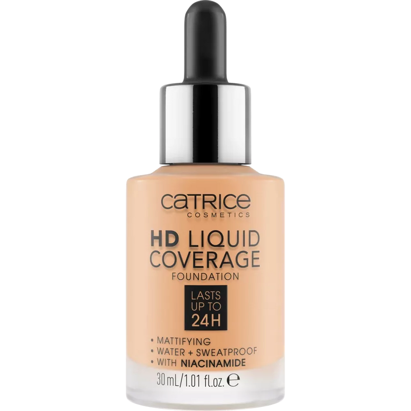 Catrice Make-up HD Liquid Coverage Foundation Golden Beige 037, 30 ml