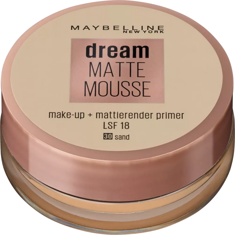 Maybelline New York Make-up Dream Matte Mousse 30 zand, SPF 18, 18 ml