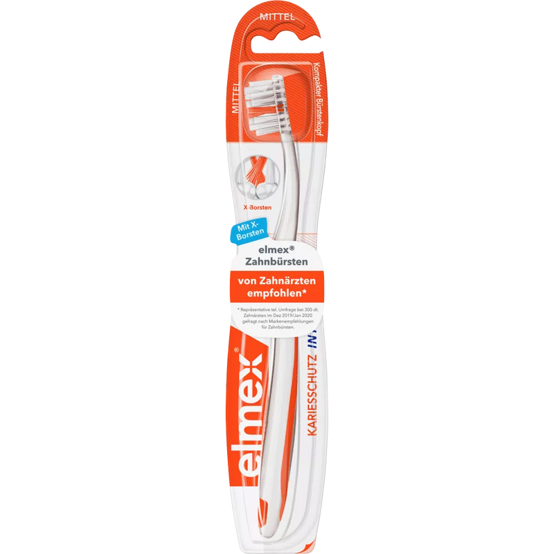 elmex Tandenborstel InterX cariësbescherming medium, 1 stuk