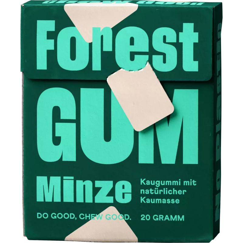 Forest GUM Mint kauwgom, suikervrij (10 stuks), 20 g