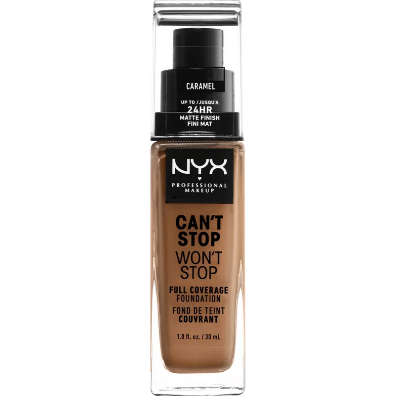 NYX PROFESSIONAL MAKEUP Foundation Can't Stop Won't Stop 24-Hour Caramel 15, 30 ml