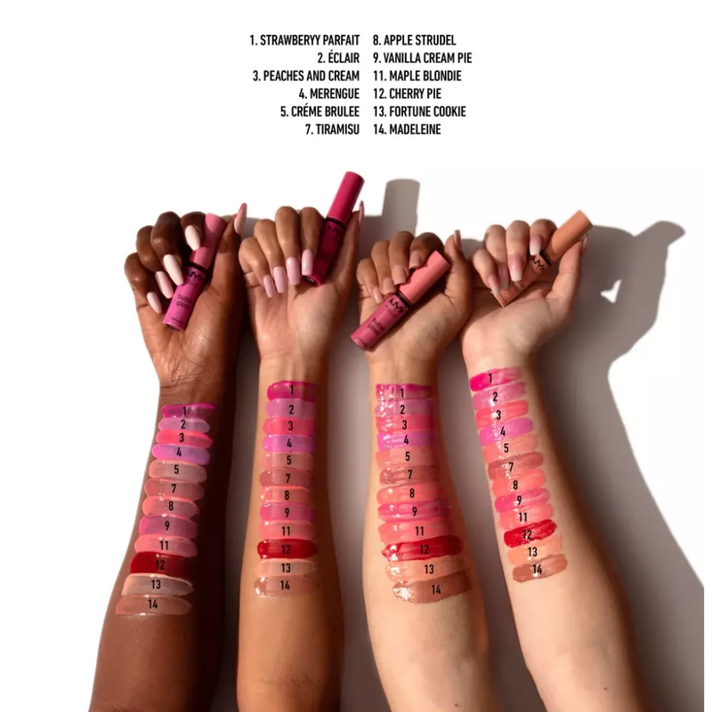 NYX PROFESSIONAL MAKEUP Gloss à lèvres Butter Gloss 32 Fraise Fromage, 8 ml