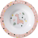 Bol en polypropylène Babylove rose/blanc, 1 pièce