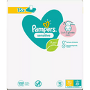 Lingettes humides Pampers Sensitive (15 x 80 pièces), paquet économique, 1 200 pièces