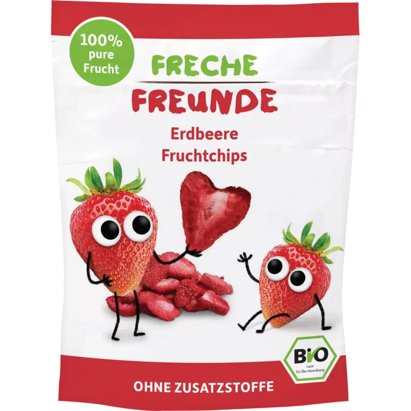 Freche Freunde Kindersnack fruitstukjes aardbei, vanaf 3 jaar, 12 g