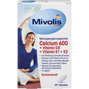 Mivolis Calcium 600 + Vitamine D3 + K1 + K2, 30 pièces, 51 g