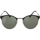 SUNDANCE Metalen zonnebril in zwartgoud met donkere tint, 1 stuk