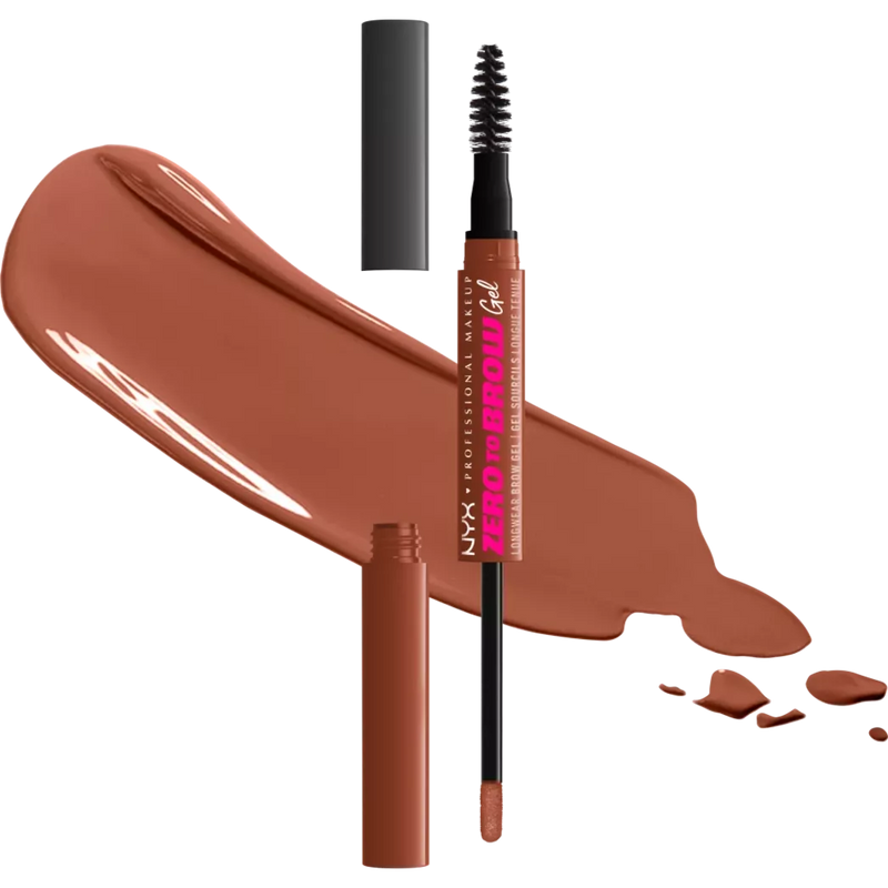 NYX PROFESSIONAL MAKEUP Gel pour les sourcils Zero To Brow Gel 04 Auburn, 2,3 g